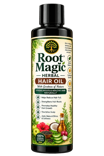 Root Magic Herbal Hair Oil bottle